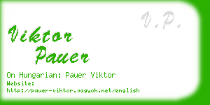 viktor pauer business card